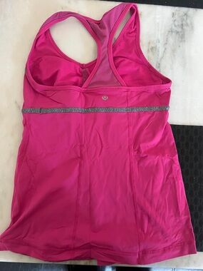 lululemon athletica Hot Pink Racerback Tank with Built-In Bra